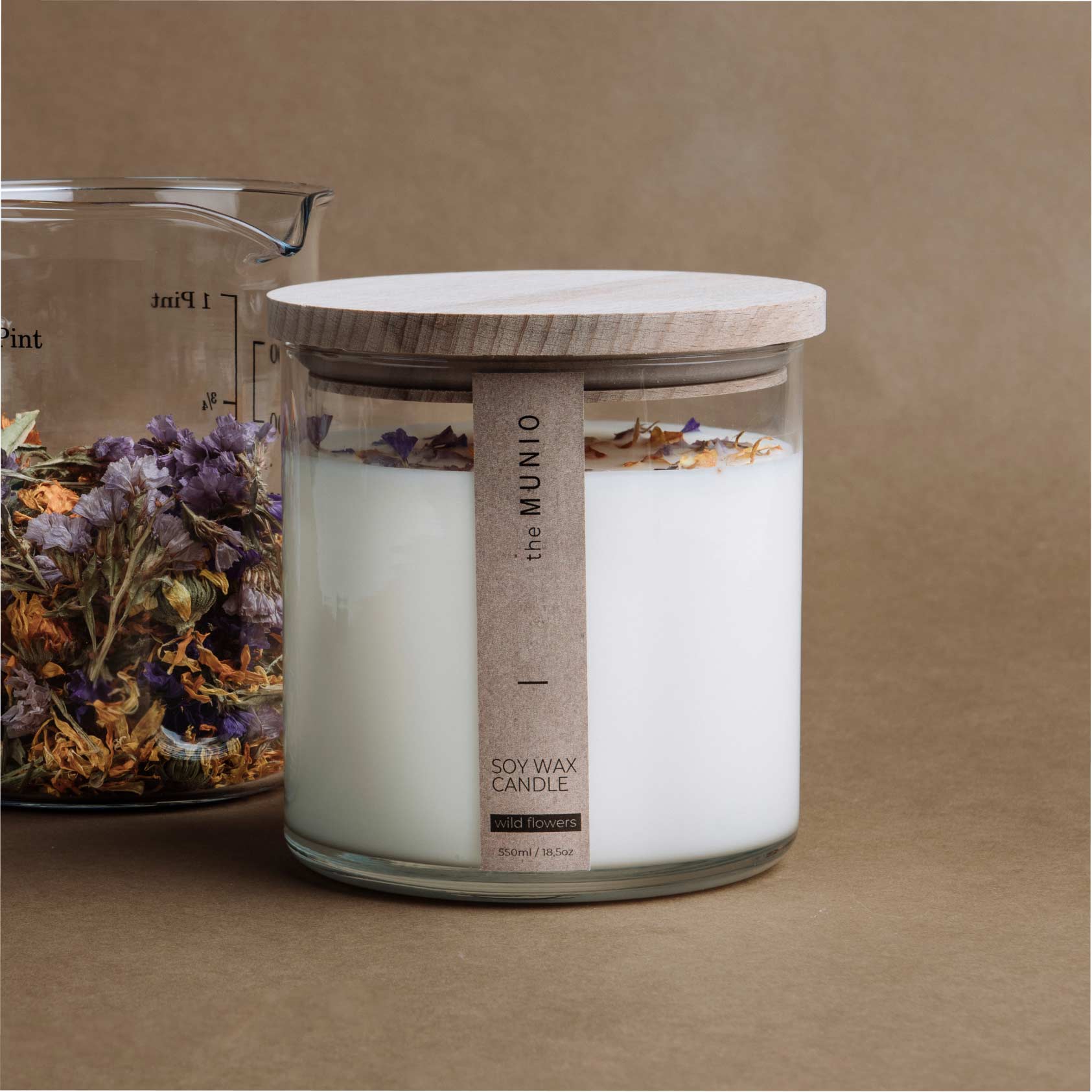 French Lavender & Wild Herbs Soy Wax Candle Wax Candle Soy Bottle Candle  Glass Candle Eco Wax Candle UK Soy Candle Wax 